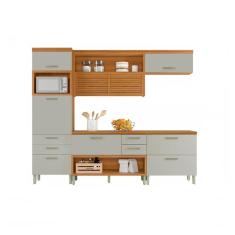 Imagem de Cozinha Modulada 4 Peças Paneleiro| Mdf Freijó com Off White