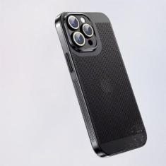 Imagem de Capa de dissipação de calor de malha de favo de mel para iphone 14 11 12 13 Pro Max 14 Plus XS Max Capa de telefone com moldura galvanizada, grafite, para iPhone 13 Mini
