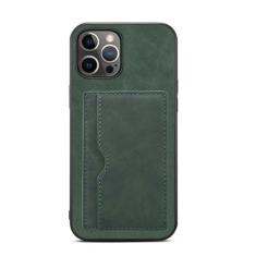 Imagem de Capa carteira de couro fino para iphone 15 pro max 15 plus 14 13 12 11 pro max 13 pro slots de cartão capa traseira, verde, para iphone 11