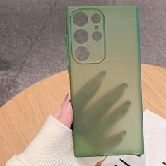 Imagem de Capa de telefone ultrafina transparente fosca para Samsung S23 Ultra S22 Plus S21 FE Note 20 A73 A53 A33 A13 A72 A52 A12 A03 Capa macia, verde escuro, para S23 Ultra