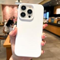 Imagem de Moda Candy Colors Capa de telefone macia para IPhone 11 12 14 13 15 Pro Max 14Plus Câmera com proteção de pára-choques Capa fosca, branca, para iPhone 15 Pro