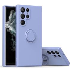 Imagem de Capa de anel magnético de silicone líquido para Samsung S20 S21 S23 FE Plus Ultra A21 A21s A32 NOTE10PULS A52 NOTE20 Ultra Capa de suporte, roxo claro, para S23 Ultra