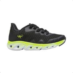 Imagem de Tênis Running Infantil Kidy K-360 Energy Preto E Verde, Preto, Amarelo