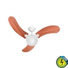 Imagem de Ventilador De Teto Elegance New Montana Branco 3 Pás Laqueadas Mogno 1