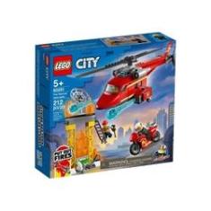 Imagem de Brinquedo Lego City Helicoptero de Resgate de Bombeiro 60281