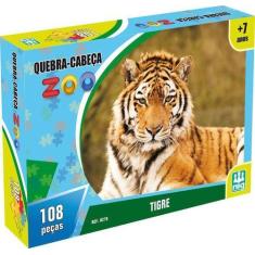 Imagem de Puzzle 108 Peças Tigre Quebra-Cabeça Infantil - Nig - Nig Brinquedos