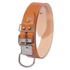 Imagem de Coleira Em Couro Para Cão Porte Médio Luxo Caramelo Premium N.7 E N.8