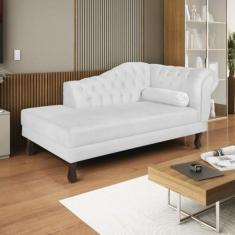 Imagem de Diva Recamier Dora 130cm Lado Esquerdo Corano Branco - Maranata Estofa