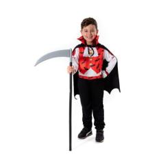 Imagem de Fantasia Vampiro Infantil Com Foice Halloween Dia Das Bruxas - Fantasi