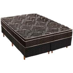 Imagem de Cama Box Queen: Colchão Ortopédico Paropas D28/EP Pasquale + Base CRC Fantasy Black(158x198)