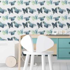 Imagem de Papel De Parede Adesivo Borboleta  N03130 Rolo 0,58X3M