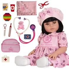 Imagem de Boneca Girafinha Infantil Menina Reborn Premium - Cegonha Reborn Dolls
