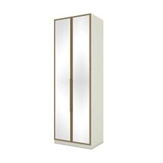 Imagem de Guarda Roupa 2 Portas com Cabideiro e Espelho Predileto Henn Areia Hp/jequitibá