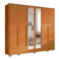 Imagem de Guarda Roupa Fascínio 6 Portas Com Espelho Cinamomo - Albatroz