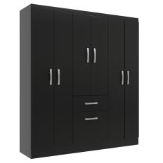 Imagem de Guarda Roupas New Marbela 07 Portas E 01 Gaveta - Black Black