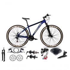 Imagem de Bicicleta Aro 29 Absolute Nero 5 Câmbios Shimano 24v K7 Freios Hidráulicos Garfo Trava Com Pneu Faixa - Azul 17