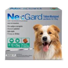 Imagem de Nexgard Cães 10,1 a 25 kg - Antipulgas e Carrapatos Merial - 1 comprim