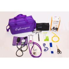 Imagem de Kit De Enfermagem Roxo Com Medidor De Pressão