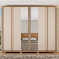 Imagem de Guarda Roupa Casal 2.7 Com Espelho 6 Portas 4 Gavetas Suburban - Caemm