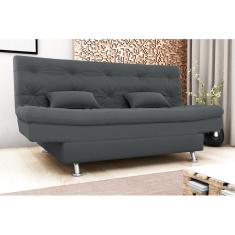 Imagem de Sofá Cama Salomé Veludo Cinza E425 - Matrix