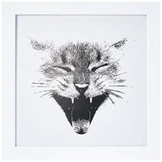 Imagem de Arte Maníacos Quadro Decorativo Gato Miau - 46x32,5cm (Moldura em laca )