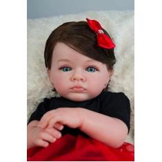 Imagem de BONECA REBORN ARTESANAL REALISTA MENINA COM MAMADEIRA