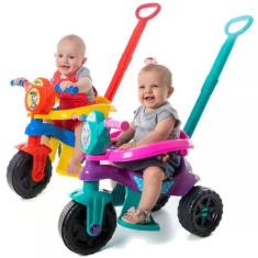 Imagem de Triciclo De Passeio Infantil Com Empurrador Ideal Para Seu Bebê Presen