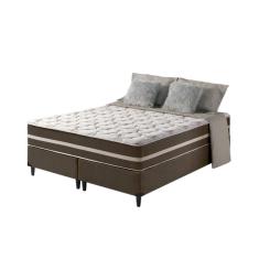 Imagem de Cama Box + Colchão Super King Classic Molas Ensacadas 193x203x61cm