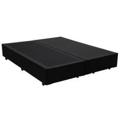 Imagem de Cama Box Casal Bipartido Starflex Sintético Preto 138X188x42