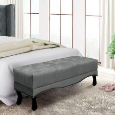 Imagem de Recamier Vicenza Veludo Cinza 90 cm