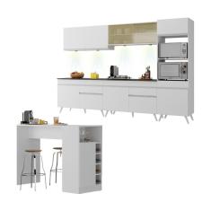 Imagem de Armário De Cozinha Completa Com Bancada Americana Veneza Multimóveis Mp2199 Branco Branco
