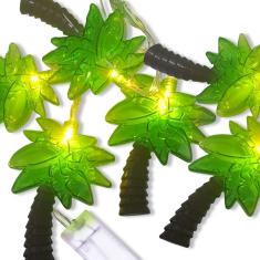 Imagem de Cordão Luminária Fio De Luz Led Com 10 Lâmpada Coqueiros