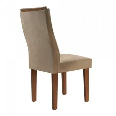 Imagem de Conjunto 2 Cadeiras Estofadas Germany Espresso Móveis Chocolate/Suede Pena