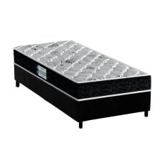 Imagem de Cama Box Solteiro: Colchão Espuma Probel D45/EP Anatômico Firmepedic ProDormir Advanced Tech2000 + Base crc Suede Black(88x188)