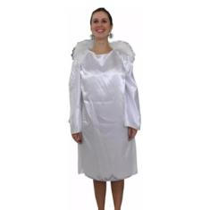 Imagem de Fantasia Kit Anjo Adulto Tunica Asa de Anjo Aureola Carnaval Teatro Festa Halloween Querubim Arcanjo Batismo Coroacao