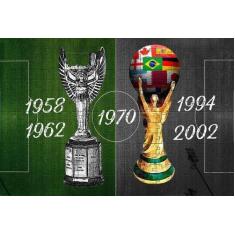 Imagem de Quebra-Cabeça Taça Copa Do Mundo Brasil Pentacampeão 120 Pçs - Reidope