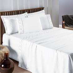 Imagem de Jogo De Cama Queen Infinity 400 Fios 04 Peças Branco - Bia Enxovais