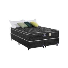 Imagem de Cama Box Queen + Colchão Molas Ensacadas D33 Preto Gazin Pérola Negra 71x158x198