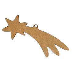 Imagem de Kit 10 un. Enfeite Estrelinha de Natal em Mdf (10x03) MDF CRU