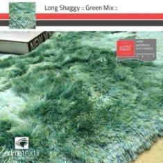 Imagem de Tapete Long Shaggy Green Mix, Verde/, Fios de Seda 60mm 0,50 x 1,00m
