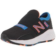 Imagem de New Balance Tênis de corrida infantil Fresh Foam Roav V1, Preto/azul sereno/laranja vibrante