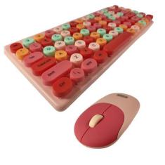 Imagem de Teclado e Mouse Sem Fio Teclas Redondas Coloridas Muito Silencioso ABN