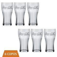 Imagem de Copo Coca-Cola De Vidro 470ML Nadir Figueiredo kit 6 Und