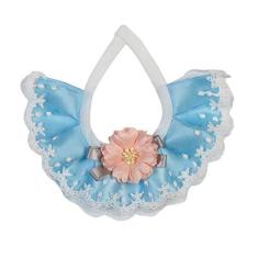 Imagem de FUN LAVIE 2 peças, coleira de gato, laço de flor, babador para animais de estimação, cachecóis, colar e alça de pescoço para fantasias de animais de estimação