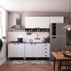 Imagem de Armário de Cozinha Compacta 4 Peças com Tampo Cooktop Safira Luciane Móveis