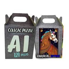 Imagem de Quebra-Cabeça IA Magia do Cavalo Colorido 121 peças