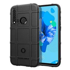 Imagem de Capa para Huawei Nova 5i, toque macio, proteção total, anti-arranhões e impressões digitais + capa de celular resistente a arranhões para Huawei Nova 5i preta
