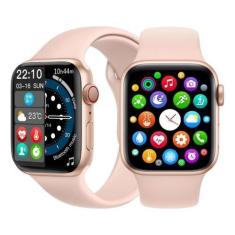 Imagem de Relógio Smartwatch Rosa Serie 9 Faz e Recebe Ligações Envio Imediato -