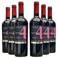 Imagem de Vinho 4 Conti Primitivo Puglia | Kit com 6 Garrafas | Oferta