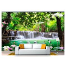 Imagem de Papel De Parede Cachoeiras Animais Pássaros 3D Xch02 3M²